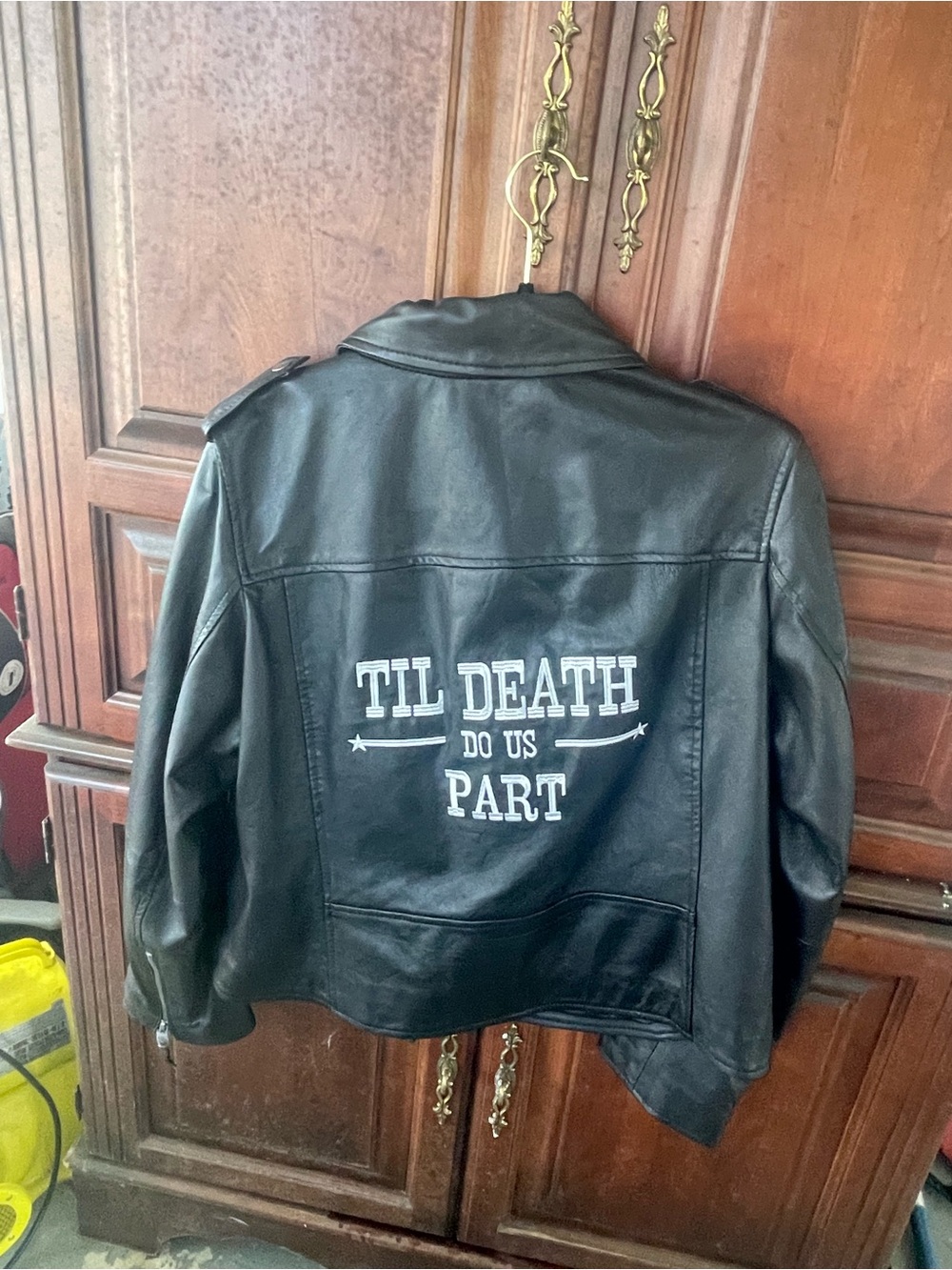 Nasty Gal bridal leather til death do us part jacket